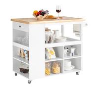 SoBuy FKW97-WN,Camarera con Ruedas Carrito de Cocina con estantes L108 x P60 x H96cm,ES