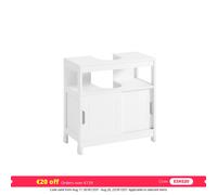 SoBuy Mueble bajo Lavabo para Lavabos con Columna 60x30x60 cm Gris