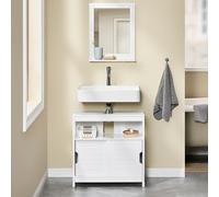 SoBuy Mueble bajo Lavabo con Corte para Sifón 60x30x60 cm Gris