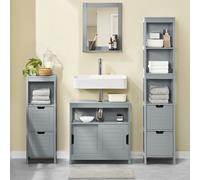 SoBuy Mueble bajo Lavabo con Corte para Sifón 60x30x60 cm Gris