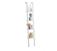 SoBuy FRG15 Estante de pared de cuatro pisos Estante de escalera Estantería de baño Ancho: 33 cm Marfíl