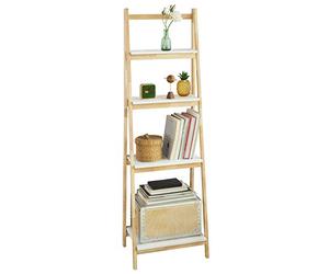 SoBuy FRG162-N Moderna Estantería Escalonada, Librería, Estantería de Pared, Estante de 4 Plegable Niveles, Estanteria Escalera 42 x 34 x 140 cm, ES