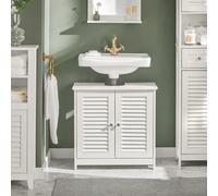SoBuy Mueble bajo Lavabo para Lavabos con Columna 60x58x35 cm Gris Oscuro