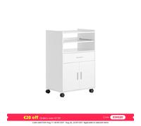 SoBuy Mueble Auxiliar de Cocina con Ruedas y Estante Extensible 59×40×92 cm