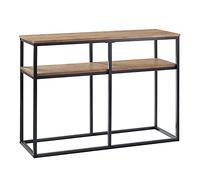 SoBuy FSB42-Q Mesa de Entrada Recibidor Mesa de Consola con 2 Niveles Estructura de Metal Estilo Industrial 107 x 77 x 36 cm ES