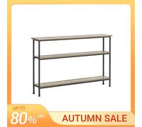 SoBuy FSB49-PZ Mesa de Entrada Recibidor Mesa de Consola con 3 Niveles Estructura de Metal, Estilo Industrial 120 x 77 x 20 cm ES