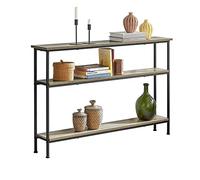 SoBuy FSB49-PZ Mesa de Entrada Recibidor Mesa de Consola con 3 Niveles Estructura de Metal, Estilo Industrial 120 x 77 x 20 cm ES