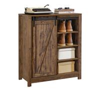 SoBuy FSB59 Aparador con puerta corredera, tocador, zapatero, armario estrecho, armario de cocina, armario lateral, armario de almacenamiento Chocolate