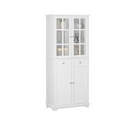 Sobuy fsb76-w aparador alto con 4 puertas 2 cajones