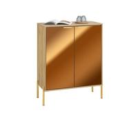 Sobuy fsb96-g aparador con 2 puertas y 5 compartimentos dorado