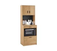 Sobuy fsb98-n aparador de cocina con 2 puertas, 2 cajones, 1 compartimento y 1 panel perforado, 60 x 40 x 170 cm
