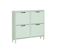 Sobuy fsr100-gr zapatero estrecho con 4 solapas 100 x 19 x 90 cm verde 19 cm
