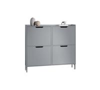 Sobuy fsr100-hg zapatero estrecho con 4 solapas gris