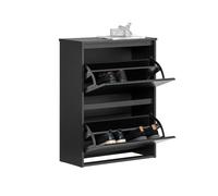 SoBuy Zapatero con 2 puertas negro