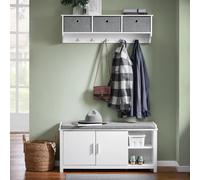 SoBuy Banco Zapatero con 2 Puertas 105x35x51cm para recibidor