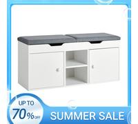 SoBuy Banco Zapatero con 2 Puertas 100x34x48cm para recibidor