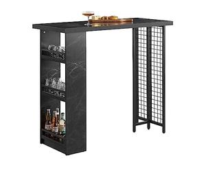 SoBuy FWT100-SCH Mesa Alta de Bar Mesa Alta de Comedor con 3 Baldas 120 x 50 x 105 cm ES