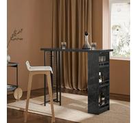 SoBuy FWT100-SCH Mesa de bar mesa de comedor mesa de balcón mesa de cocina mesa de bistró mostrador de bar mesa de balcón mesa auxiliar negro Negro