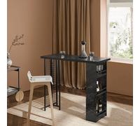 SoBuy FWT100-SCH Mesa de bar mesa de comedor mesa de balcón mesa de cocina mesa de bistró mostrador de bar mesa de balcón mesa auxiliar negro Negro