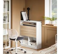 SoBuy Mesa Escritorio Plegable Compacta con 4 Estantes 70x85x57cm Oficina