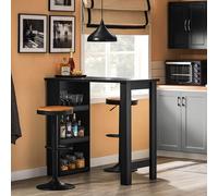 Sobuy mesa de bar alta para cocina 112x57x106cm negro fwt17-ii-sch