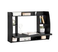 SoBuy Mesa de Ordenador Armario de Pared, Mesa de Escritorio de la Computadora Tabla, Negro, FWT18-SCH, ES