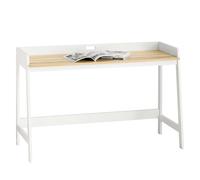 SoBuy FWT41-WN mesa de escritorio mesa de ordenador mesa de oficina Blanco/naturaleza BHT aprox. 125x80x52cm BLANCO