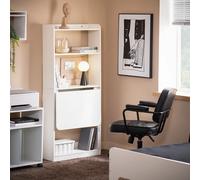 SoBuy FWT92-H-W Paquetes plegables Mesa de escritura pequeña Mesa de trabajo Mesa de oficina Mesa plegable de oficina en casa Mesa de pared BLANCO