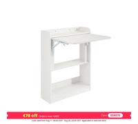 SoBuy Escritorio Plegable con Estantes Soporta hasta 35kg 64x82x58cm