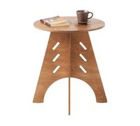 Sobuy hfbt01-br mesa auxiliar con juntas de espiga marrón