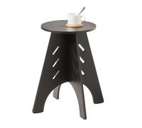 Sobuy hfbt01-k-sch mesa auxiliar con juntas de espiga negro