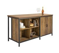 SoBuy Isla de Cocina, Armario de Almacenaje Multifuncional, Mueble de Cocina, Sideboard para Sala de Estar, Aparador, Armario Auxiliar Vintage 170 x 60 x 89 cm KNL01-F