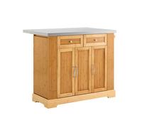 Sobuy isla de cocina con ruedas, carro de cocina auxiliar con superficie de trabajo extensible, mueble auxiliar de cocina salvaspacio, mueble carro de cocina con ruedas 107x(46-71) x92,5 cm fkw130-n
