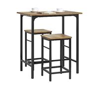 SoBuy OGT10-PF Juego de Mesa Alta de Bar,Set de 2 Taburetes y 1 Mesa para Comedor Sala de Estar Estilo Industrial ES