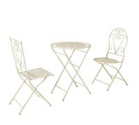 SoBuy Juego Mesa Plegable y 2 Sillas de Terraza Exterior