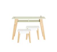 SoBuy Juego Mesa y 2 Taburetes Infantiles Verde