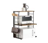 SoBuy KCR08-PF Soporte Microondas, Estante Microondas Ajustable de 2 Niveles, Estante para Horno de sobre Encimera de Cocina máxima 40 kg ES