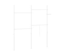 Sobuy kls03-ii-w perchero de pie telescópico, robusto soporte de ropa con varillas, armario abierto ajustable para dormitorios, blanco 92 cm