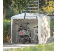 Sobuy cobertizo de jardín impermeable para moto bicicleta y herramientas 159x219x165 cm gris kls11-l-dg