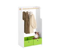 Sobuy kmb109-w armario ropero infantil con perchero y cajas 60 x 35 x 110 cm 60 cm