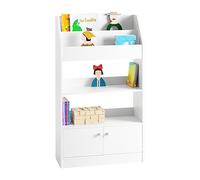 SoBuy KMB11-W Estantería estándar Infantil para Libros,Blanco,MDF y PB,H107cm,ES