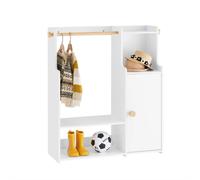 SoBuy KMB110-W Armario infantil Armario Estantería infantil con puertas Armario Estantería infantil Armario blanco 94x110x35 Marfil