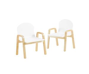 SoBuy KMB24-Wx2 Set de 2 Sillas Infantiles Silla para Niños con 4 Alturas de Asiento Diferentes 23-35 cm ES