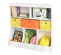 SoBuy KMB26-W Organizador de Juguetes y Libros para Niños Estantería estándar Infantil 92 * 40 * 93 cm ES
