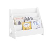 Sobuy librería infantil para niños estantería para juguetes para niños de 4 niveles y 1 compartimento abierto blanco 70 x 30 x 60 cm kmb32-k-w