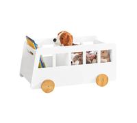 SoBuy KMB41-W Estante de almacenamiento para niños, estante para libros infantiles, estante para juguetes, estantería para niños BHT aprox: 68x33x43cm Marfil