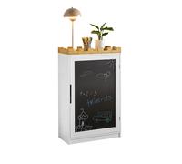 SoBuy KMB43-W cómoda para niños, estante para niños con pizarra, estantería para niños, estante para juguetes, armario de almacenamiento para niños White
