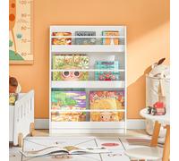 Librería para niños de altura de 3 niveles estantería infantil multifuncional kmb45-w sobuy es