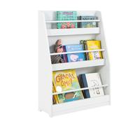 SoBuy KMB45-W Estantería infantil para niños, estantería de pared con 3 estantes para libros y decoraciones White