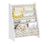 SoBuy KMB50-HG Librería Infantil para niños con 4 estanterías y 3 Bolsillos Estantería estándar Infantil 63 x 28 x 76 cm ES